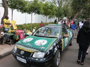 Vehicle fully decked out in ANC colors